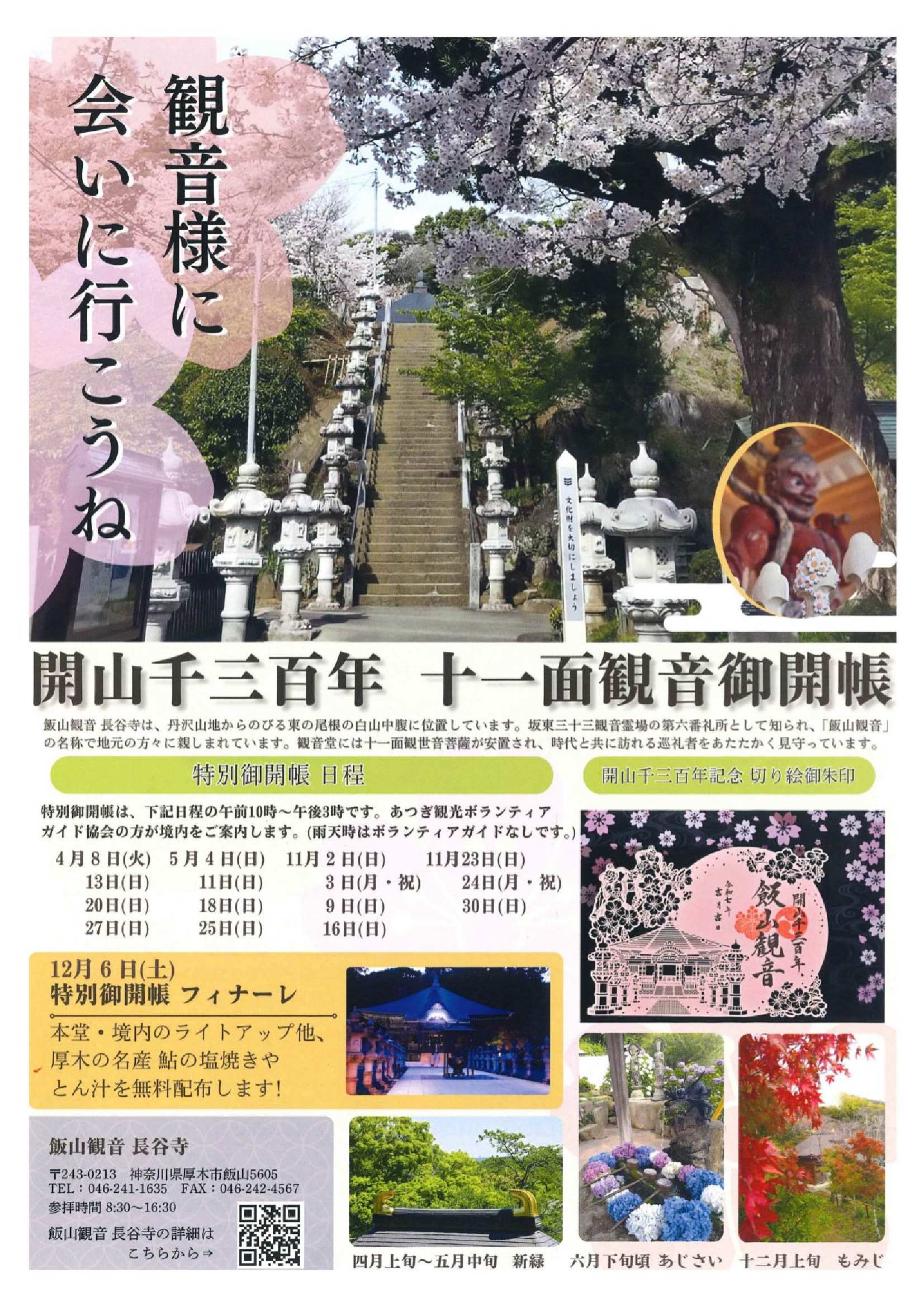 飯山観音長谷寺
開山1300年
十一面観世音菩薩特別御開帳