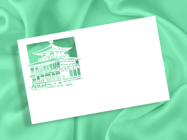 切り絵名刺 金閣寺